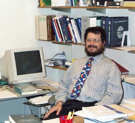 David Bratman at his desk